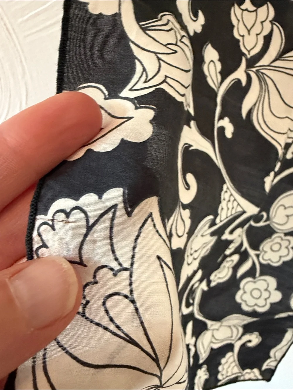 Vintage Silk Floral Scarf.